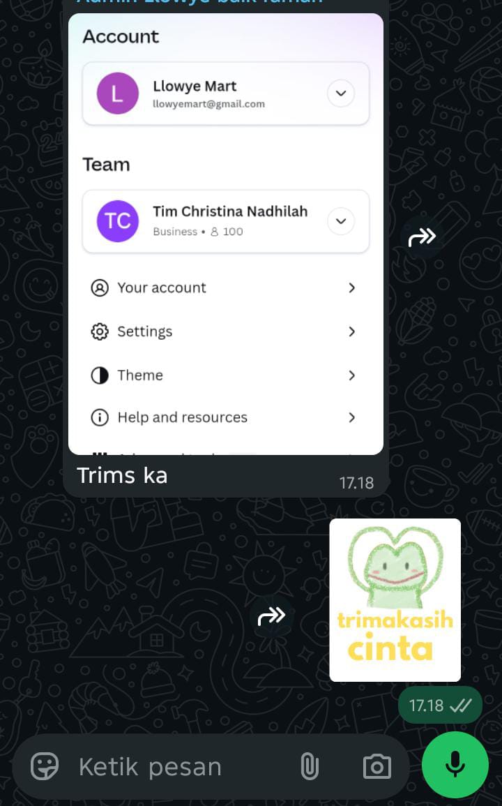Bukti chat testimoni Afiqa N.