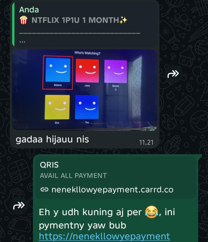 Bukti chat testimoni Perisa Z.